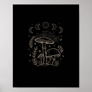 Goblincore-Ästhetik-Akademie-Cottagecore-Pilz Poster