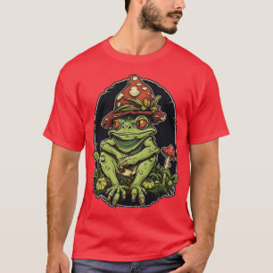 Goblincore-Ästhetik Frosch Pilze Dunkle Akademie 1 T-Shirt
