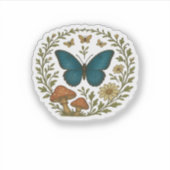Goblincore Butterfly Fairycore Botanical Apparel C Aufkleber (Vorderseite)