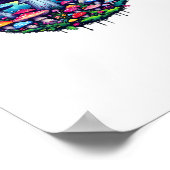 Goblincore Colorful Mushrooms Classic Poster (Ecke)