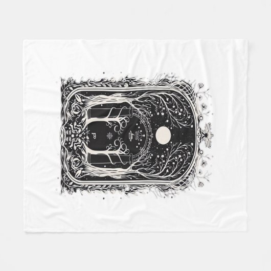Goblincore Fantasy Gate To Classic Fleecedecke (Vorderseite (Horizontal))