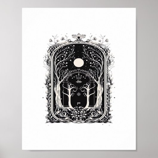 Goblincore Fantasy-Tor zum Klassiker Poster (Vorne)