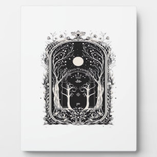 Goblincore Fantasy-Tor zur Klassik Fotoplatte