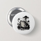 Goblincore Frog Minimal Classic Design Button (Vorne & Hinten)