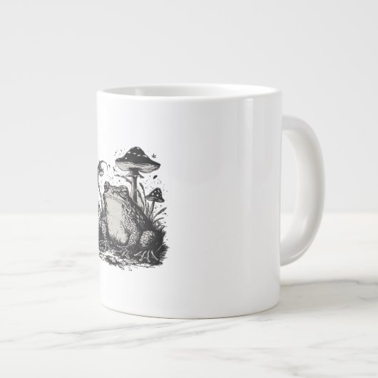 Goblincore Frog Minimal Classic Design Jumbo-Tasse (Vorderseite Rechts)