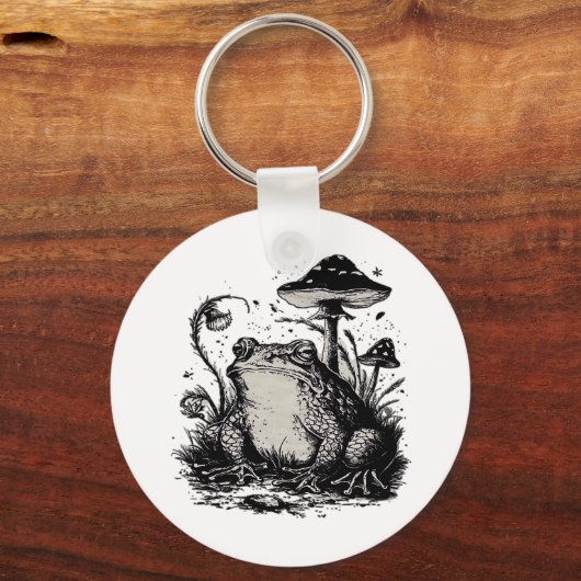 Goblincore Frog Minimal Classic Design Schlüsselanhänger (Vorderseite)