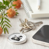 Goblincore Frog Minimal Classic Design Schlüsselanhänger (Seite)