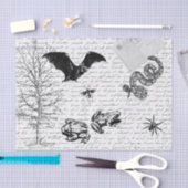 Goblincore Frosch Bat Animal Decoupage Seidenpapier (Handwerk)