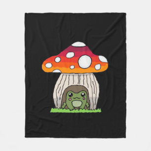 Goblincore-Frosch klassische Retro-Ausstrahlung Fleecedecke