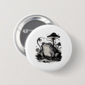Goblincore-Frosch-Minimal-Klassiker-Design Button (Vorne & Hinten)