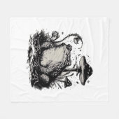 Goblincore-Frosch-Minimal-Klassiker-Design Fleecedecke (Vorderseite (Horizontal))