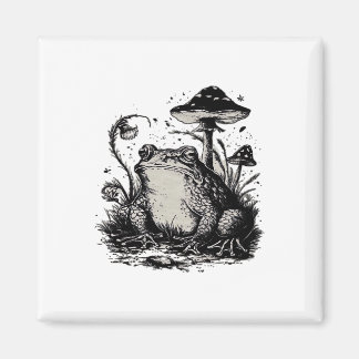 Goblincore-Frosch-Minimal-Klassiker-Design Magnet