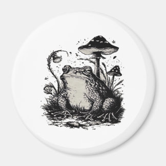 Goblincore-Frosch-Minimal-Klassiker-Design Magnet