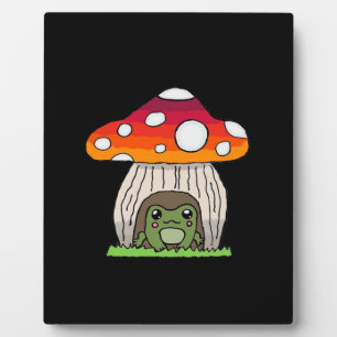 Goblincore-Frosch mit klassischem Retro-Appeal Fotoplatte