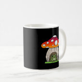 Goblincore-Frosch mit klassischem Retro-Appeal Kaffeetasse (VorderseiteRechts)