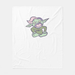 Goblincore-Furzgoblin-Klassiker Fleecedecke