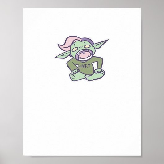 Goblincore-Furzgoblin-Klassiker Poster (Vorne)