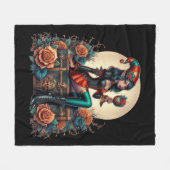 Goblincore Gothic Fairy Fantasy Hallowmas Fleecedecke (Vorderseite (Horizontal))