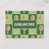 Goblincore Mushroom Green Checked Goblincore Visitenkarte (Vorderseite)