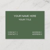 Goblincore Mushroom Green Checked Goblincore Visitenkarte (Rückseite)