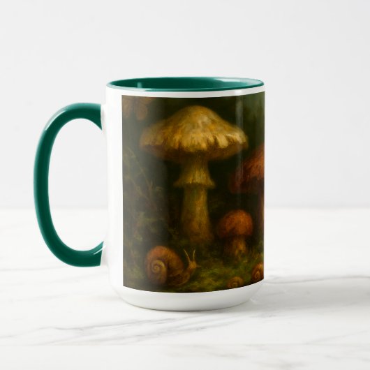 Goblincore Mushrooms, Snails & Frog In Moonlight Tasse (Links)