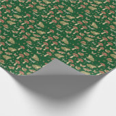 Goblincore-Pilz-Frosch-Schnecke-Libellen-Muster Geschenkpapier (Ecke)
