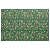 Goblincore-Pilz-Frosch-Schnecke-Libellen-Muster Stoff (Fat Quarter (45,7 x 55,9 cm))