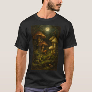 Goblincore-Pilze, Schnecken und Frosch im Mondlich T-Shirt