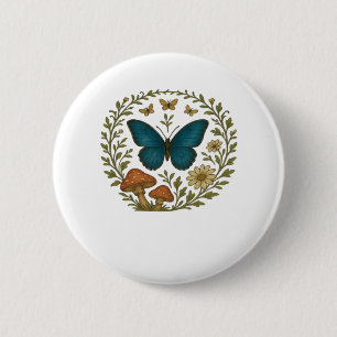 Goblincore Schmetterling Fairycore Botanische Klei Button
