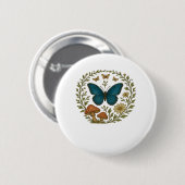 Goblincore Schmetterling Fairycore Botanische Klei Button (Vorne & Hinten)