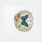 Goblincore Schmetterling Fairycore Botanische Klei Fleecedecke (Vorderseite (Horizontal))