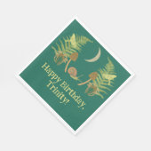 Goblincore Schnecke und Pilze Personalisiert Serviette (Ecke)