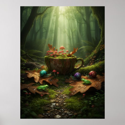 Goblincore Verfallene Serenität Poster (Vorne)
