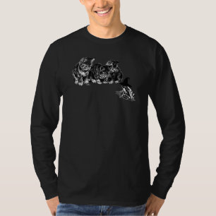 Goblincore Vintage ästhetische schwarze Kätzchen u T-Shirt