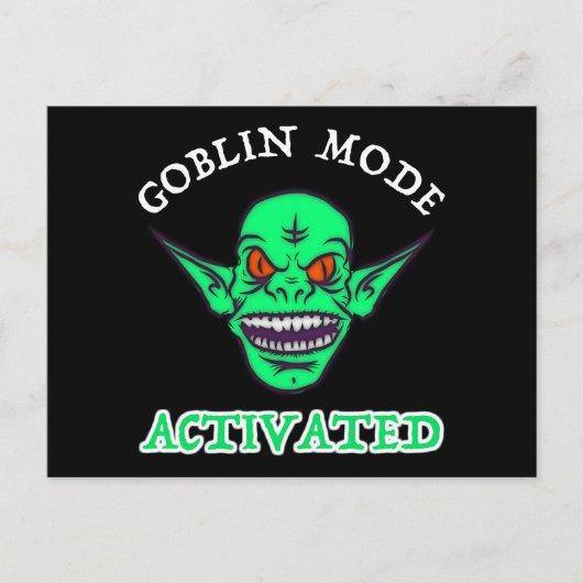 Goblinmodus aktiviert postkarte (Vorderseite)
