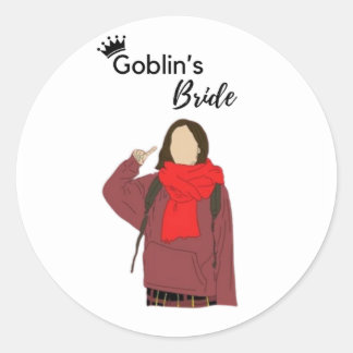 Goblins Bride-Sticker verzaubern Runder Aufkleber