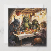 👻 🍽️ "Goblins & Grub Ansammlung"! 🍽️ 👻 Hallowe Einladung (Vorderseite)