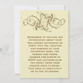 Goblins Peeking Vintages Halloween-Party Einladung (Rückseite)
