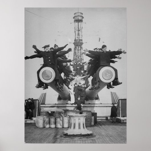 "Gobs" und Waffen auf der USS Texas Poster (Vorne)