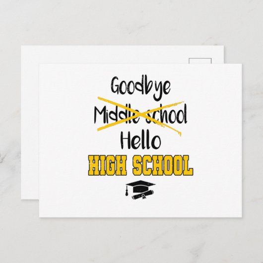 Gobye Middle School Abschluss School High School Postkarte (Vorne/Hinten)