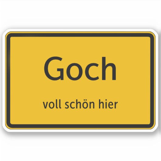 Goch Aufkleber Sticker Autoaufkleber (Vorderseite)