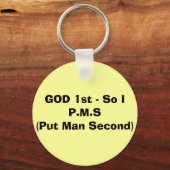 GOD 1. - Also, ich P.M.S. Schlüsselanhänger (Vorderseite)