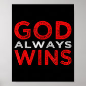 God Always Wins Religious Poster (Vorne)