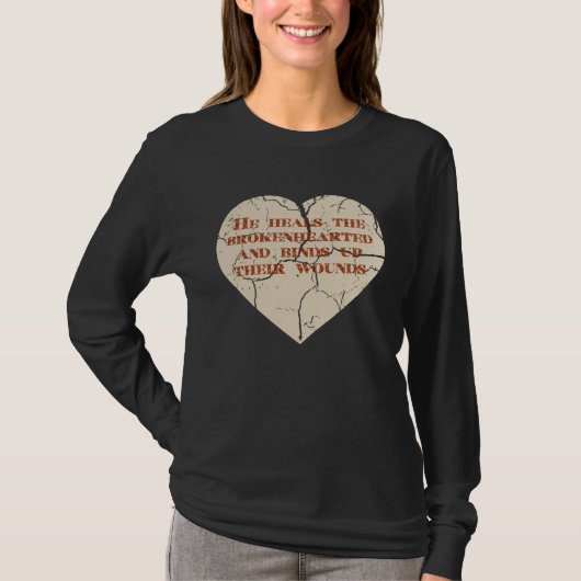 God and Christian Psalm 1473 Healing Heart Jesus C T-Shirt (Vorderseite)