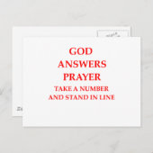 GOD-Antwortgebet Postkarte (Vorne/Hinten)