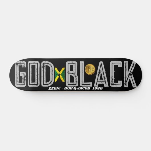 GOD BLACK ZEEN ! 19,7cm Skateboard Deck (Horizontal)