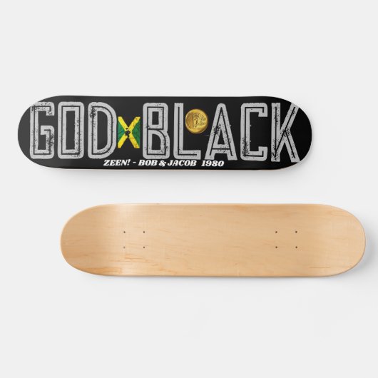 GOD BLACK ZEEN ! 19,7cm Skateboard Deck (Horizontal)