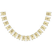 God Bless 6 Letters 2 Crosses Parchment Religious  Wimpelkette (Alle)