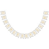 God Bless 6 Letters Ivory & Gold Baptism Communion Wimpelkette (Alle)