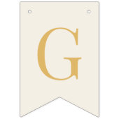 God Bless 6 Letters Ivory & Gold Baptism Communion Wimpelkette (Erste Fahne)